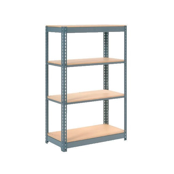 Global Industrial 4 Shelf, Boltless Shelving, Starter, 48inW x 24inD x 72inH, Wood Deck 255661 - main